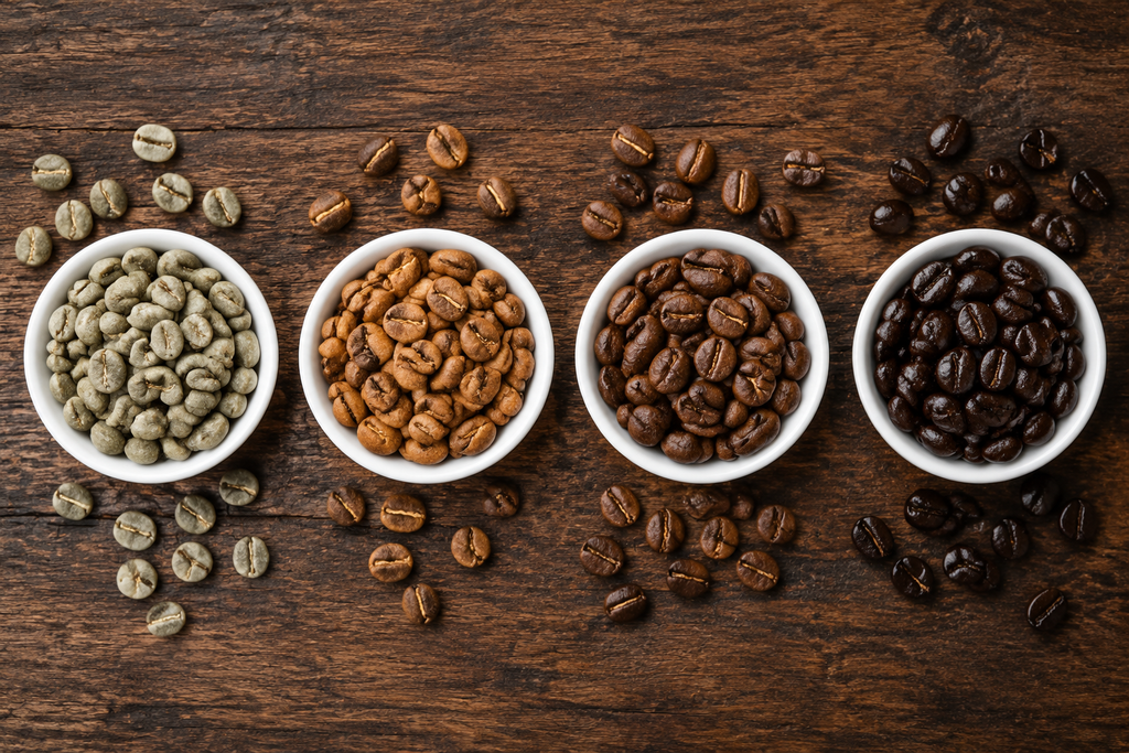 عکس 4ظرف با برشته کاری یا رست مختلف